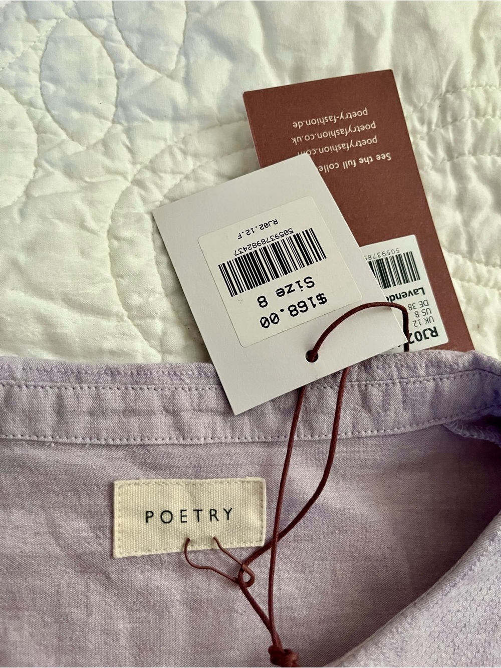 NWT Poetry Lavender Shell Button-Front Women's Blouse Linen Blend Soft - Picture 13 of 15